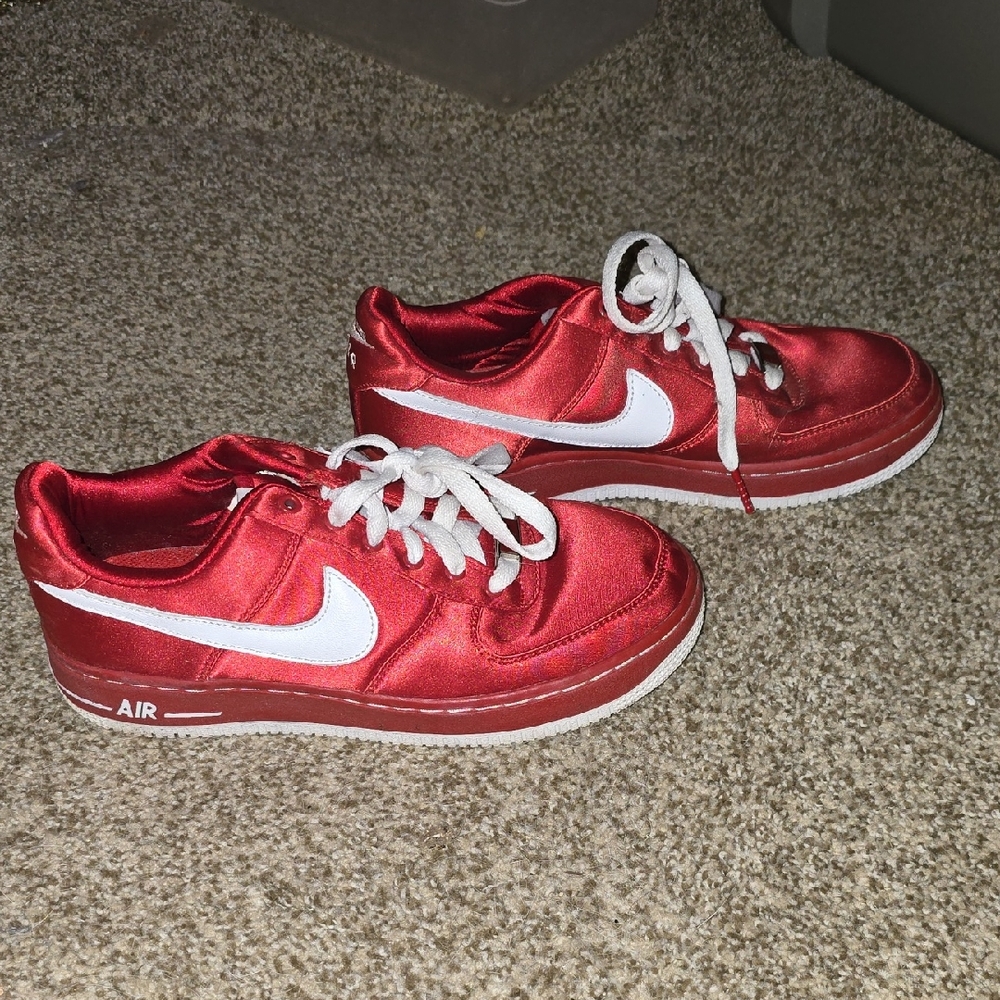 Red Silk Nike Air Force 1s XXV